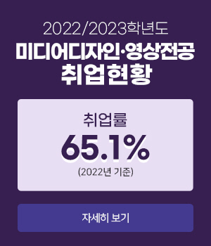 2022/2023학년도 미디어디자인·영상전공 취업현황